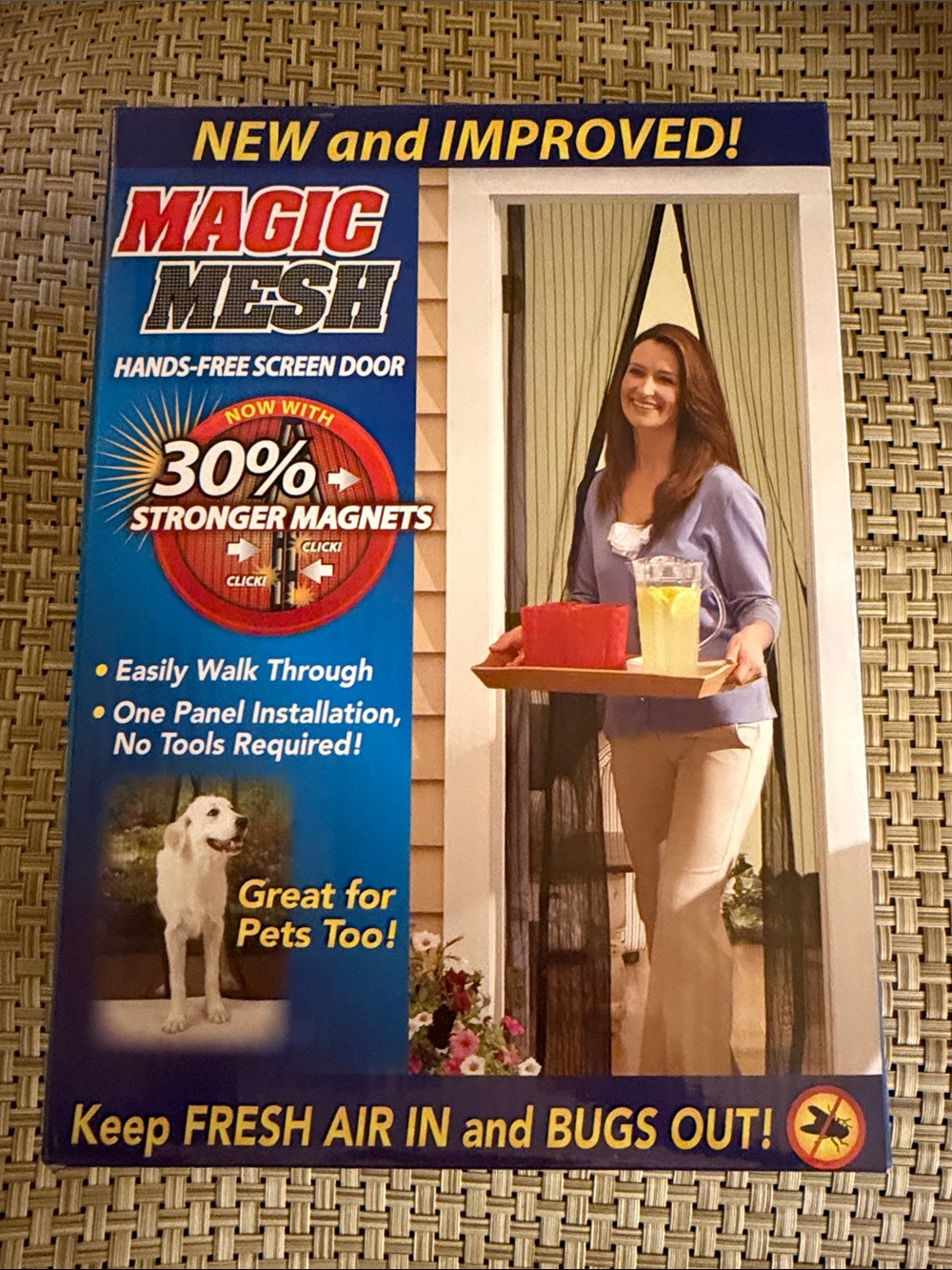 As Seen on TV - Magic Mesh Hands-Free Screen Door 30% stronger Magnets